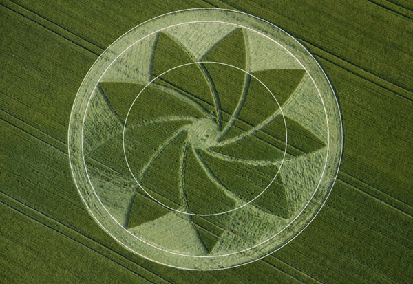 Hoden, Worcestershire crop circle, aerial photo 19