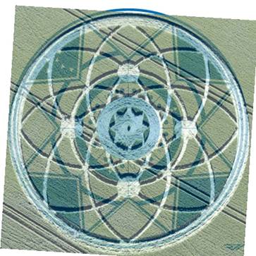 Hoden, Worcestershire crop circle, aerial photo 14