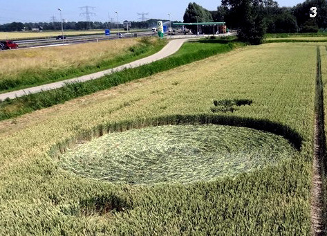 Hoeven (4), Netherlands crop circle, aerial photo 3