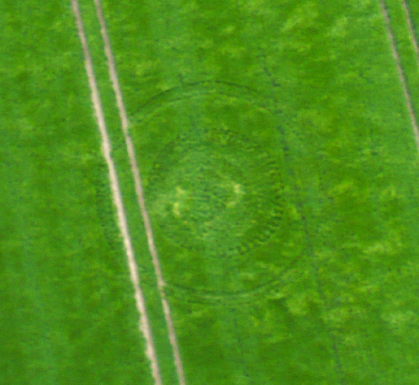 Horton Bridge, Wiltshire crop circle, aerial photo 2