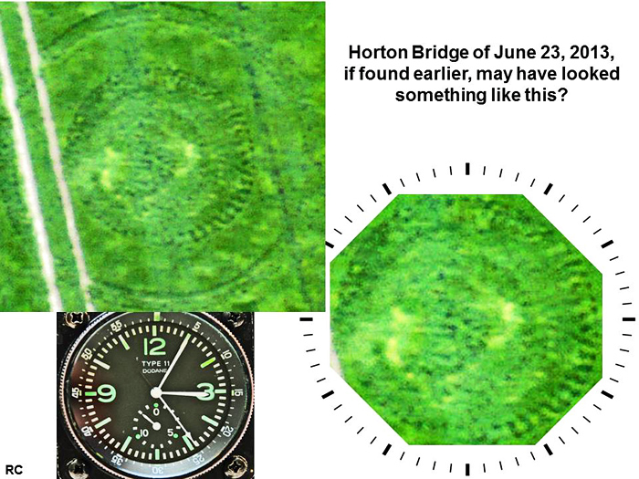 Horton Bridge, Wiltshire crop circle, aerial photo 3