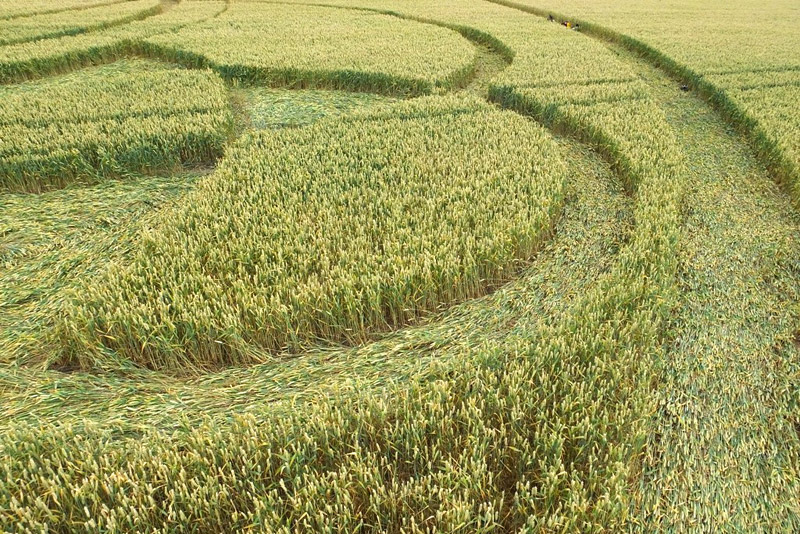 Monument Hill, Wiltshire crop circle, aerial photo 48