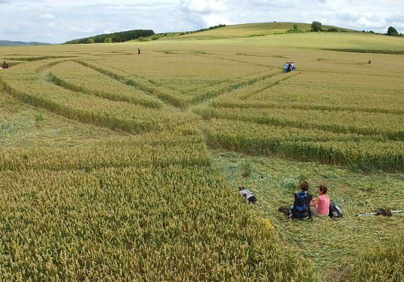 Monument Hill, Wiltshire crop circle, aerial photo 47