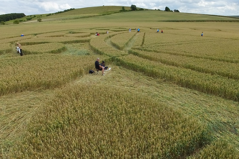 Monument Hill, Wiltshire crop circle, aerial photo 46
