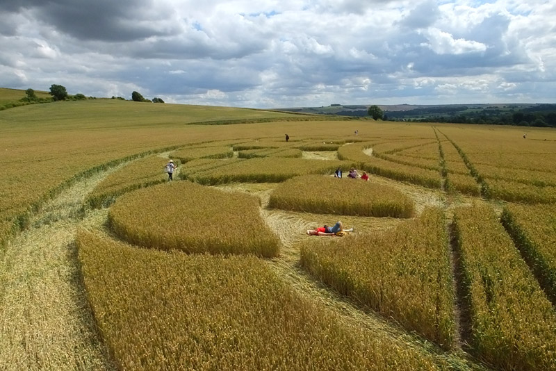 Monument Hill, Wiltshire crop circle, aerial photo 44