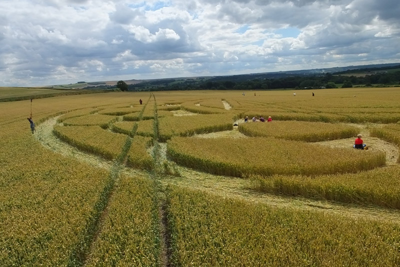 Monument Hill, Wiltshire crop circle, aerial photo 43