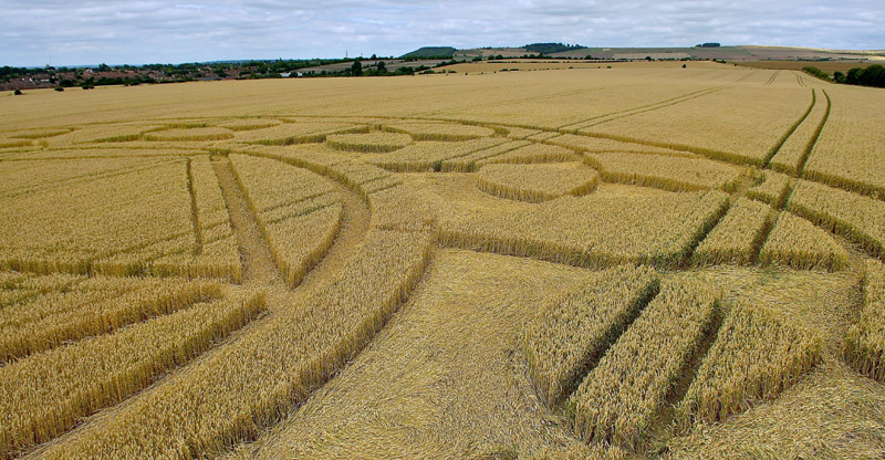 Monument Hill, Wiltshire crop circle, aerial photo 41