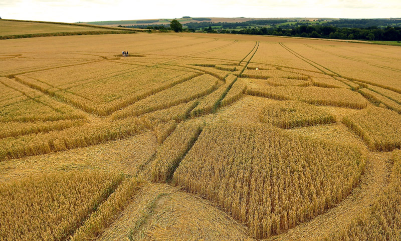 Monument Hill, Wiltshire crop circle, aerial photo 42