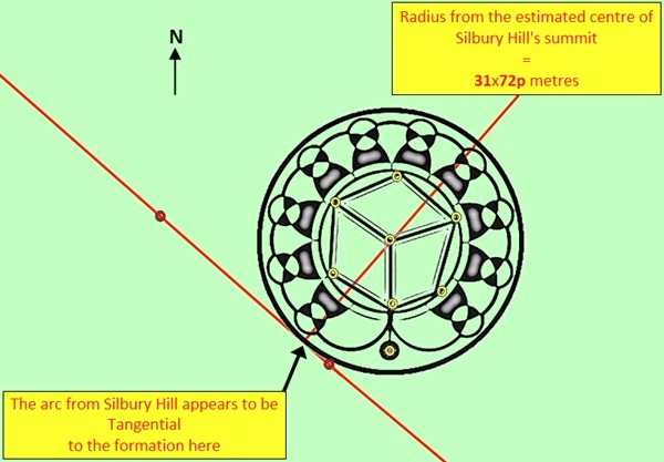 Monument Hill, Wiltshire crop circle, aerial photo 26