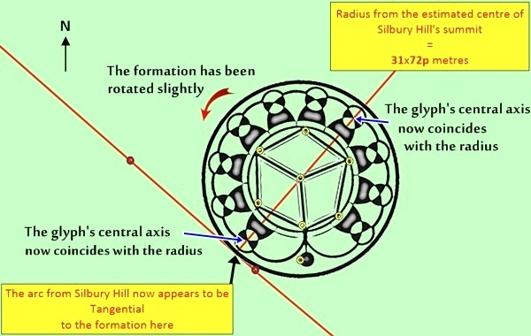 Monument Hill, Wiltshire crop circle, aerial photo 28