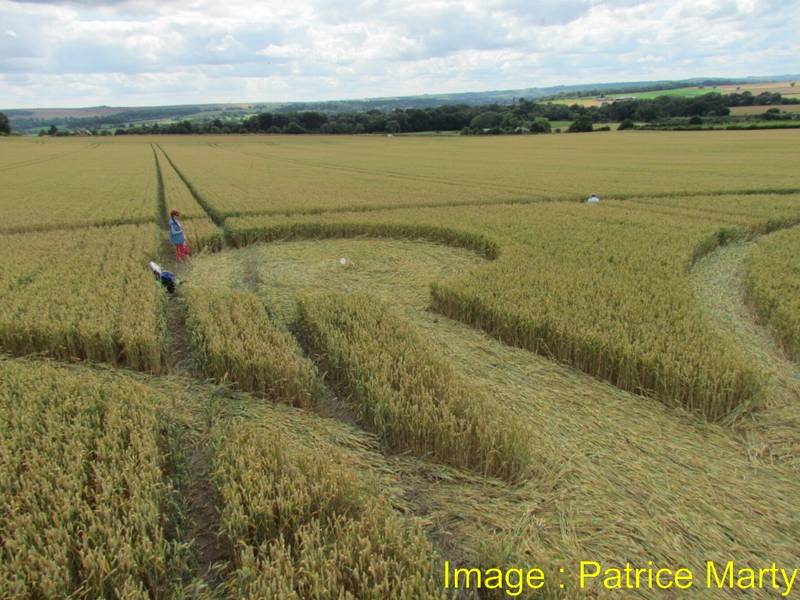 Monument Hill, Wiltshire crop circle, aerial photo 53