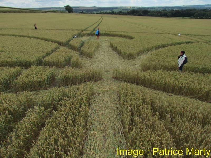 Monument Hill, Wiltshire crop circle, aerial photo 55