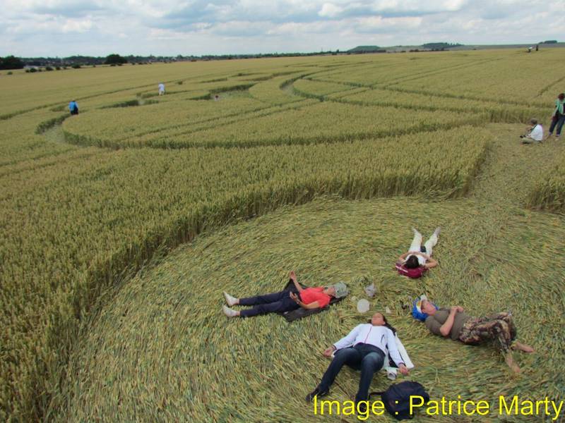 Monument Hill, Wiltshire crop circle, aerial photo 56
