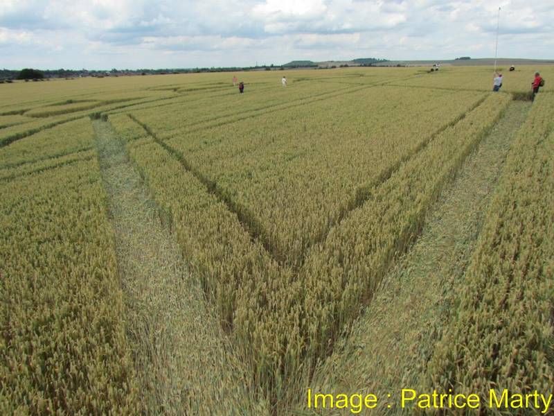 Monument Hill, Wiltshire crop circle, aerial photo 58