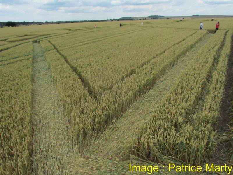 Monument Hill, Wiltshire crop circle, aerial photo 60