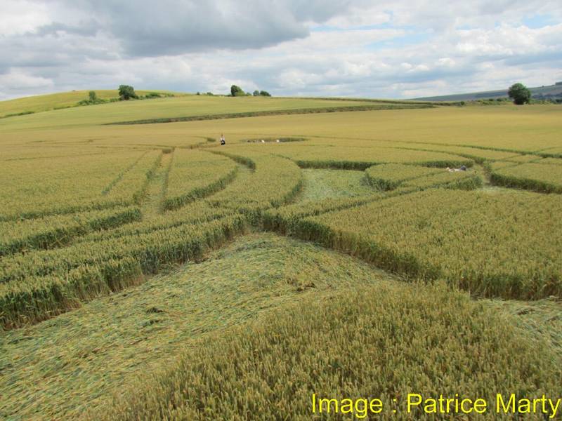 Monument Hill, Wiltshire crop circle, aerial photo 63