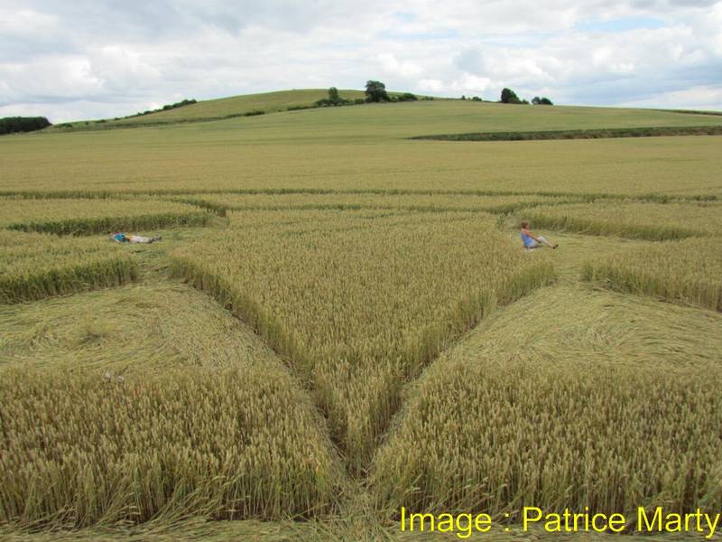 Monument Hill, Wiltshire crop circle, aerial photo 51