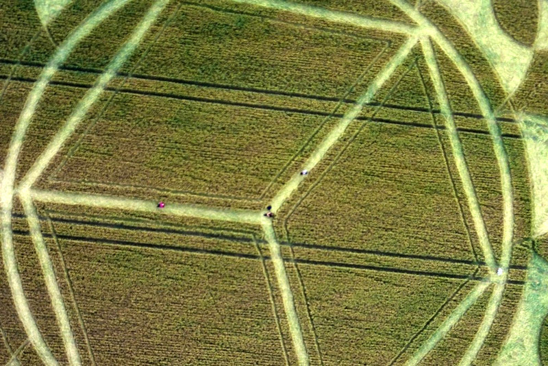 Monument Hill, Wiltshire crop circle, aerial photo 10