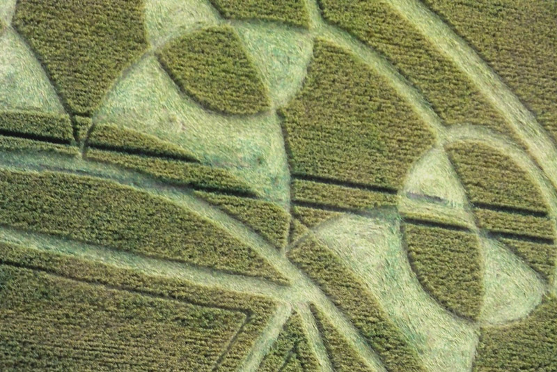 Monument Hill, Wiltshire crop circle, aerial photo 12