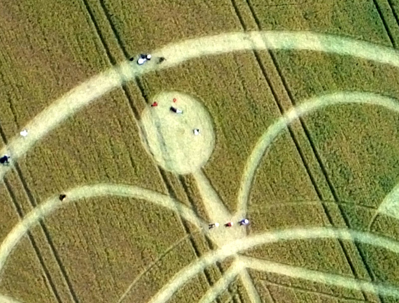 Monument Hill, Wiltshire crop circle, aerial photo 11