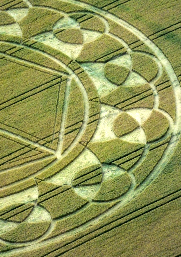 Monument Hill, Wiltshire crop circle, aerial photo 14