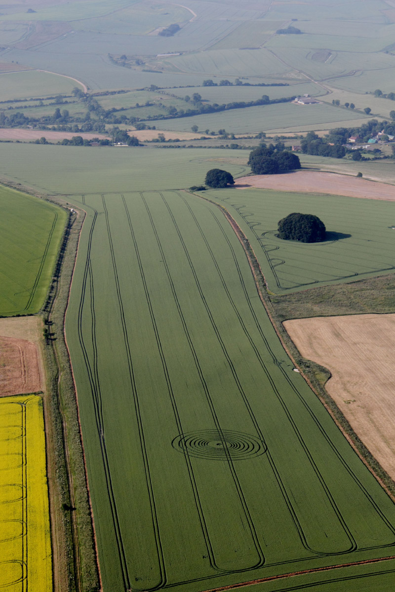 Avebury Trusloe, Wiltshire crop circle, aerial photo 105