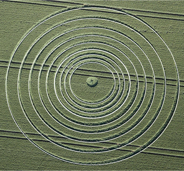 Avebury Trusloe, Wiltshire crop circle, aerial photo 130