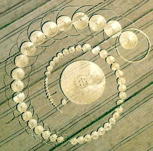 Roundway Hill, Wiltshire crop circle, aerial photo 13