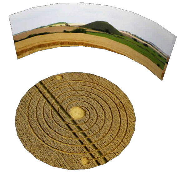 Silbury Hill (2), Wiltshire crop circle, aerial photo 13