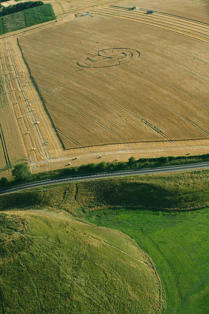Silbury Hill, Wiltshire crop circle, aerial photo 7