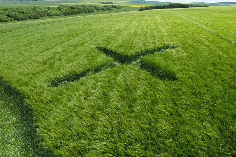 Silbury Hill, Wiltshire crop circle, aerial photo 14