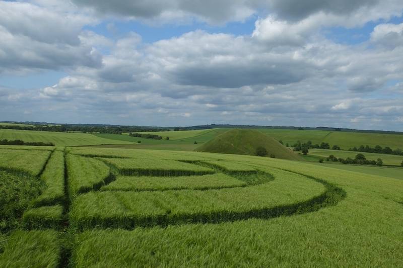 Silbury Hill, Wiltshire crop circle, aerial photo 28