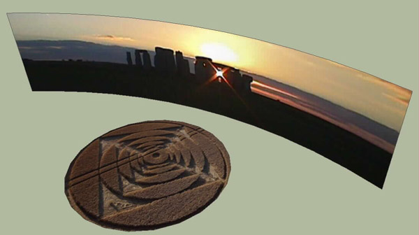 Stonehenge, Wiltshire crop circle, aerial photo 17