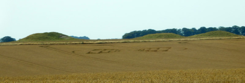 Stonehenge, Wiltshire crop circle, aerial photo 52