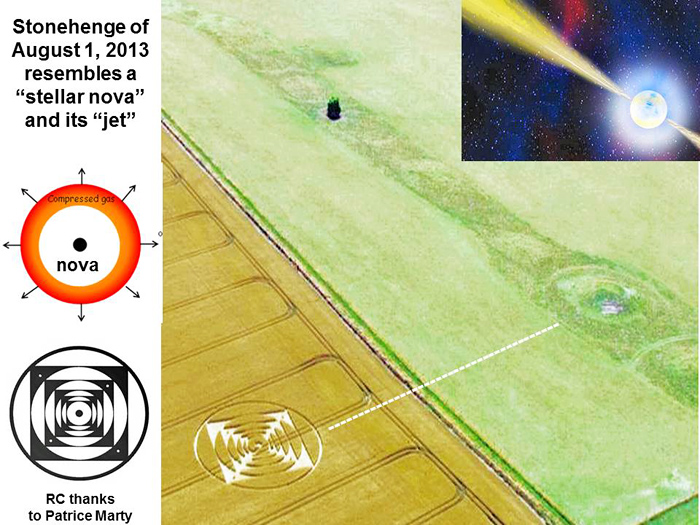 Stonehenge, Wiltshire crop circle, aerial photo 14