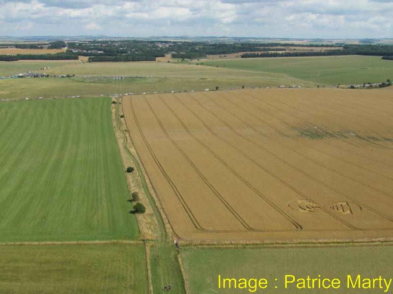 Stonehenge, Wiltshire crop circle, aerial photo 8
