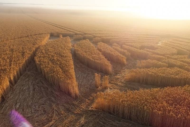 Stonehenge, Wiltshire crop circle, aerial photo 43