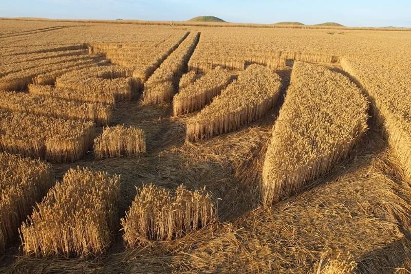 Stonehenge, Wiltshire crop circle, aerial photo 46