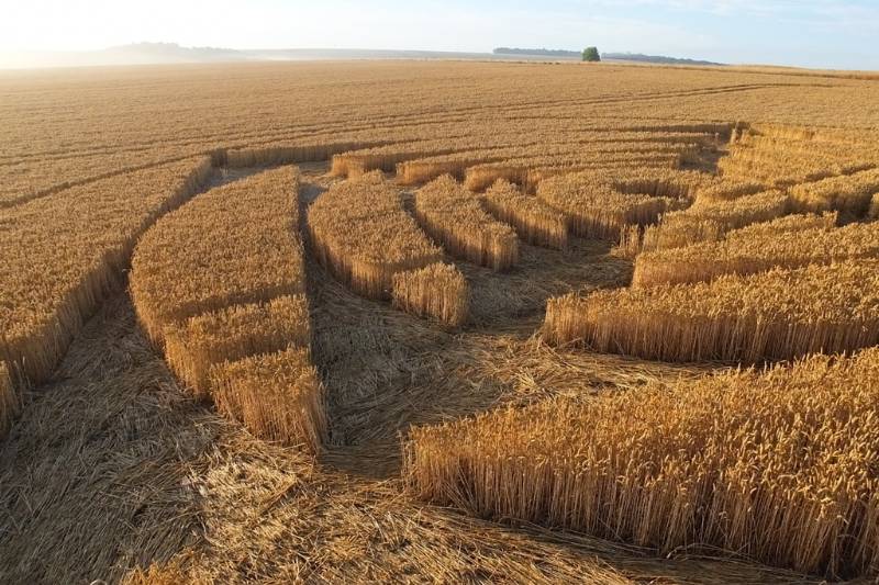 Stonehenge, Wiltshire crop circle, aerial photo 45