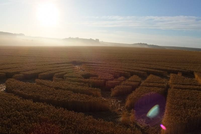Stonehenge, Wiltshire crop circle, aerial photo 49