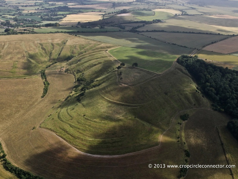 Wessex Ridgeway, Wiltshire crop circle, aerial photo 4