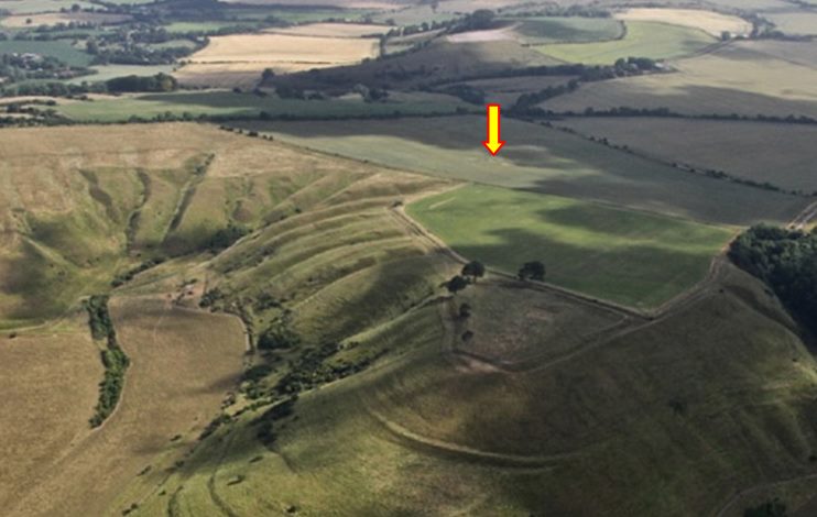 Wessex Ridgeway, Wiltshire crop circle, aerial photo 21