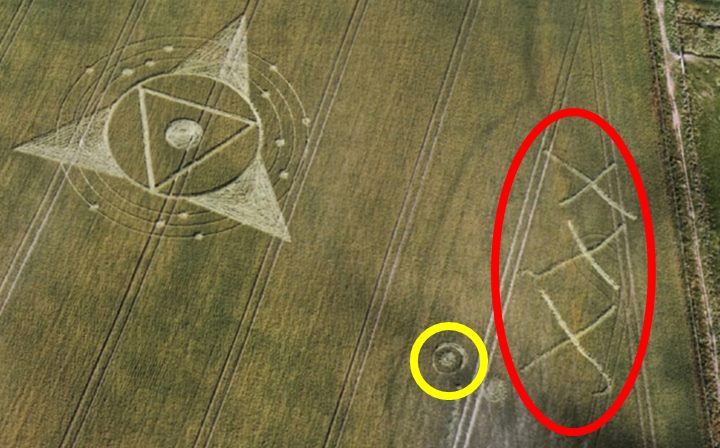 Wessex Ridgeway, Wiltshire crop circle, aerial photo 22