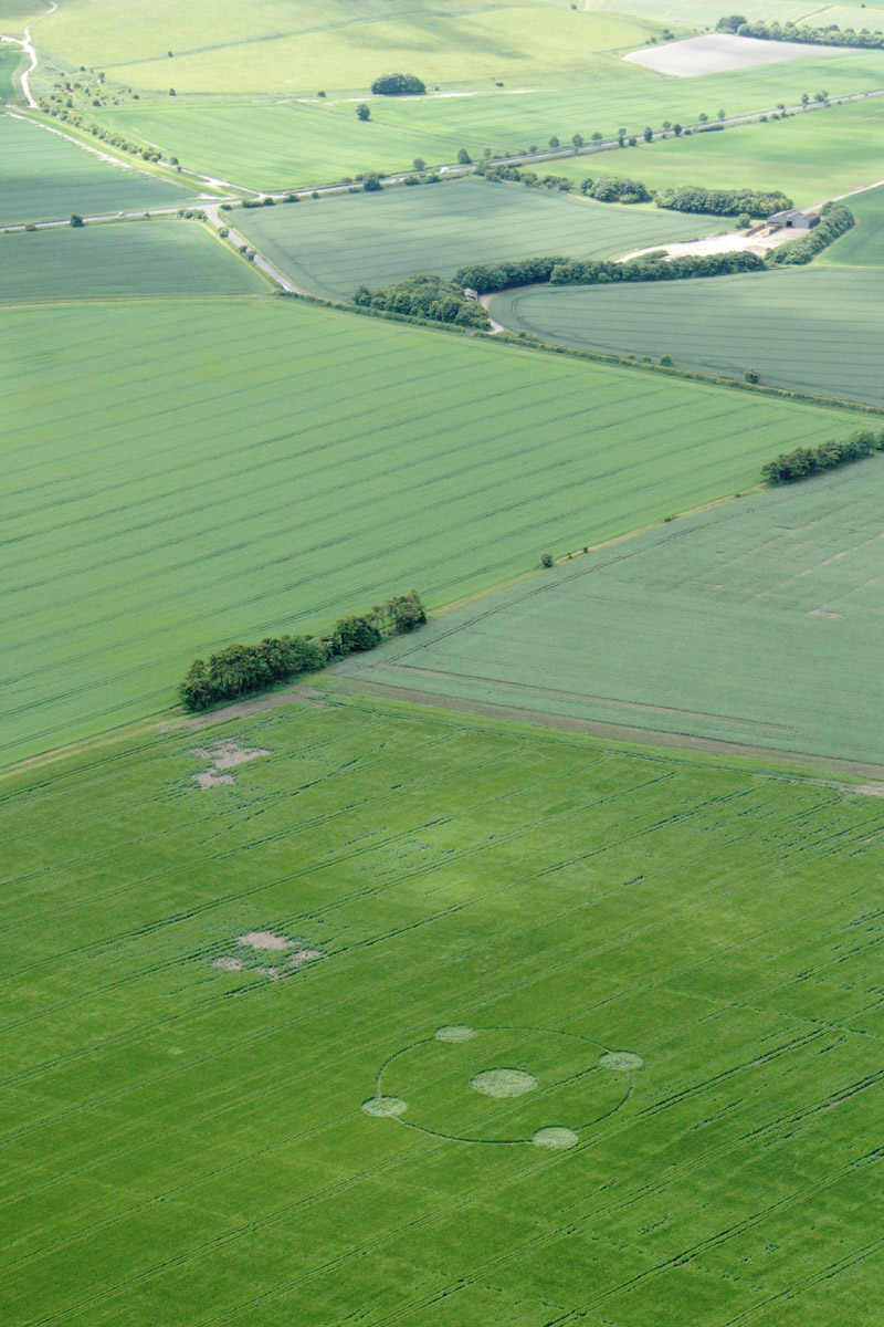 Yatesbury, Wiltshire crop circle, aerial photo 2
