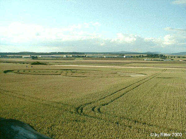 Fuerstenwald, Germany crop circle, aerial photo 2