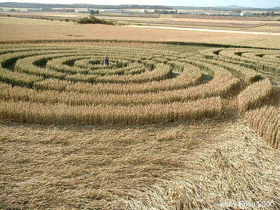 Fuerstenwald, Germany crop circle, aerial photo 3