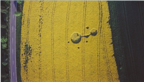 Burghasungen, Germany crop circle, aerial photo 2