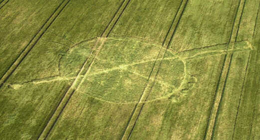 Klein Kedingshagen, Germany crop circle, aerial photo 2