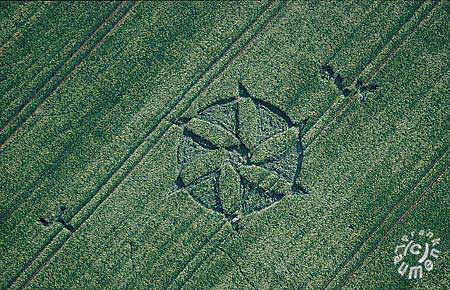 Zueschen, Germany crop circle, aerial photo 6