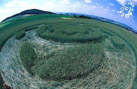 Felsberg, Germany crop circle, aerial photo 2